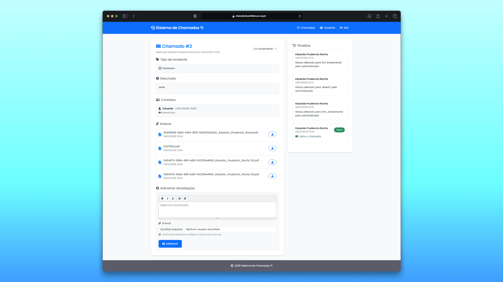 Image of Chamados TI